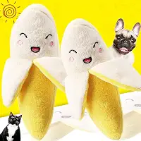 Brinquedo Pet Banana de Pelúcia Com Apito QC-60111