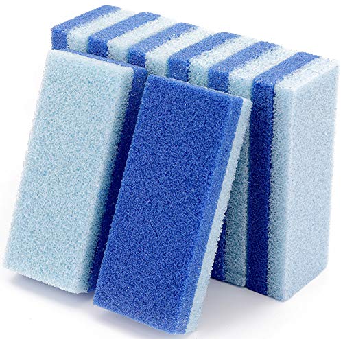 WUWEOT 8 Pack Foot Pumice Stone, 2 in 1 Foot Scrubber for Callus, Hard Skin Callus Remover and Scrubber, Pedicure Exfoliation Tool for Foot Caring, Blue