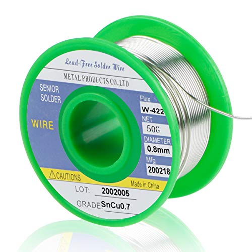 Fil à souder 0,8 mm, fil à souder noyau de colophane à souder (50 g)