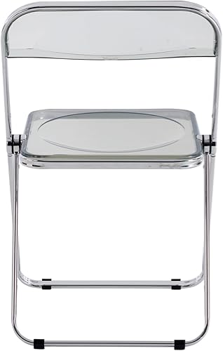 Miniatura 7 de JINS&VICO Silla plegable, silla transparente transparente, silla de camping de acero, asiento de sala de estar de plástico para sala de estar,