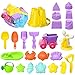 INPHER 24PCS Juguetes para la Playa, Juguetes de Baño, Juguetes Arena Molde Arena, Pala Cubo Playa para Niños Incluye Bolsa de Malla para Playa