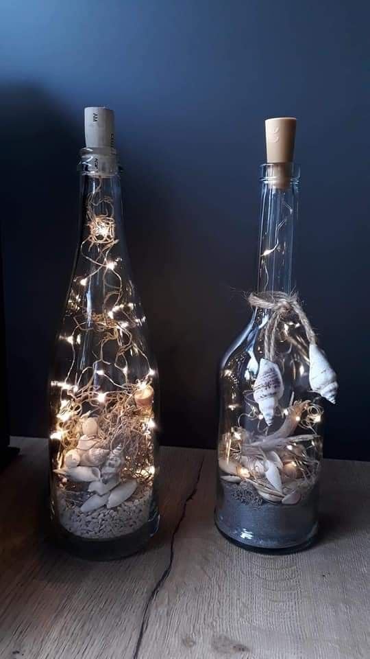 Image of LED Wine Bottle Cork Lights - 2M Copper Wire Fairy String Lights, Battery Operated DIY Decorative Lights for Bottles, Parties, Home, Weddings & Festive Decor - Yellow (2 Pc) (Multi)