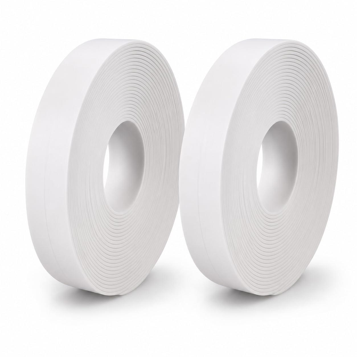 Self-Adhesive Caulk Tape, 2 Rolls for Bath, Sink, Kitchen Edges