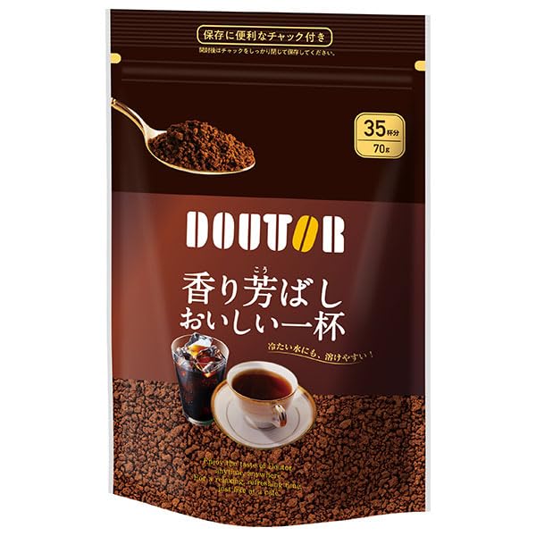 DOUTOR ドトールコーヒー 香り豊かなおいしい一杯 70g ×12本 Amazon.co.jp: ドトールコーヒー 香り芳ばしおいしい一杯 70g袋×24袋入