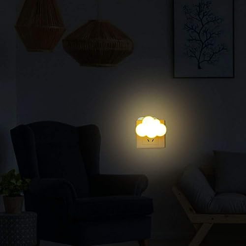 Miniatura 4 de AUSAYE Paquete de 2 luces LED de noche enchufables, luz nocturna de nube, mini luces nocturnas bonitas para adultos y niños