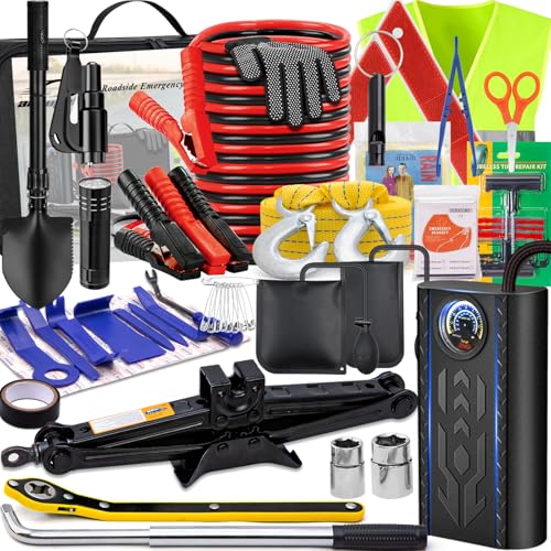AUTODECO Car Emergency Roadside kit Scissor Jack Air