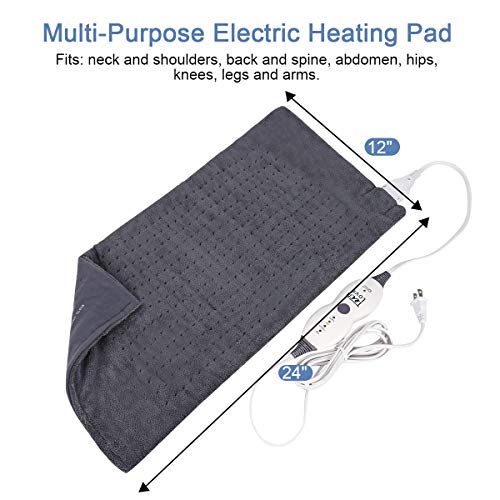 Tech Love XLarge Heating Pad with Fixation Strap for Neck Shoulder and Back Pain Relief XL Moist Heat Pad 12" x 24"Charcoal Gray - Thumbnail 5