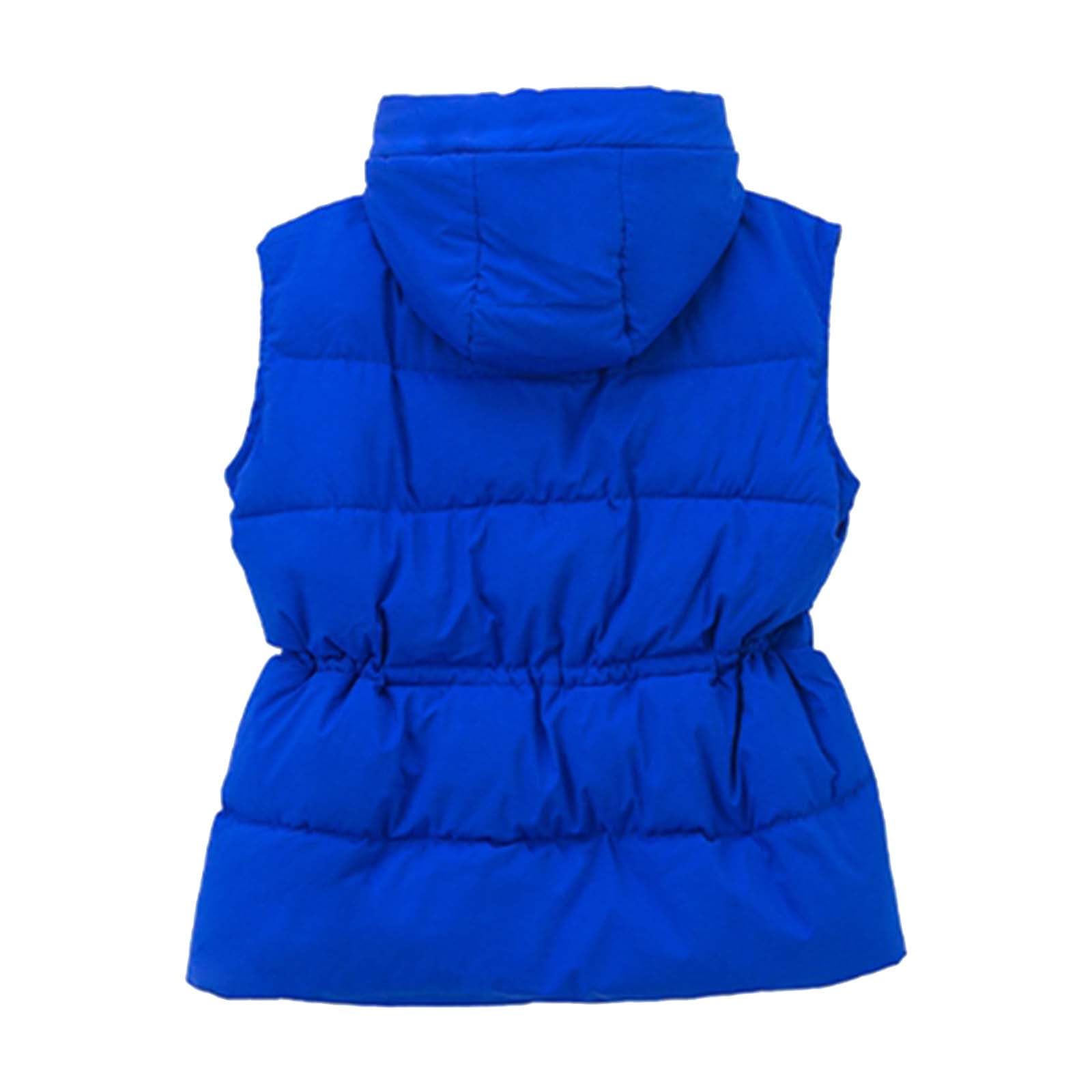 Gilet Lana Donna - Gilet in Piumino Tinta Unita da Donna con cappuccio Capispalla Senza Maniche ispessito taglie forti Cappotti Lana Cotta