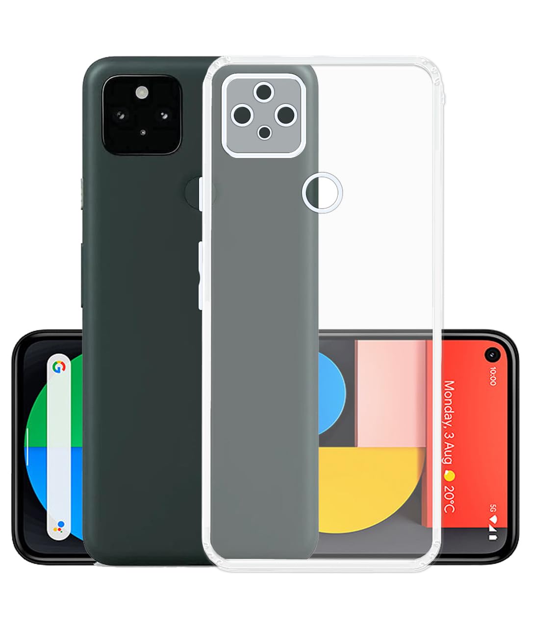 YOFO Back Cover for Google Pixel 5 (5G) (Flexible|Silicone|Transparent|Full Camera Protection|Dust Plug) (B0CWPCGBTF) Amazon Price History, Amazon Price Tracker