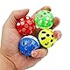 VOVIGGOL 12st 4CM Katzenspielzeug Ball mit Glocke, Haustier Spielzeug Katzen Ball, Katzenspielzeug mit Glöckchen, Katzen Bälle für Kätzchen Jingle Balls Pounce Chase (Zufällige Farbe)