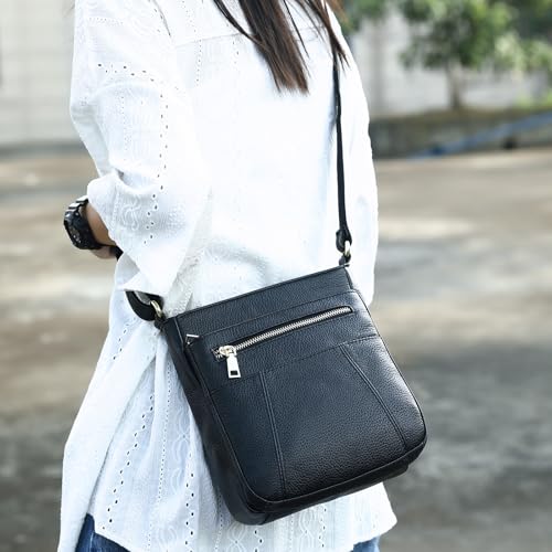 NIUCUNZH Genuine Leather Crossbody Bags Womens Lightweight Shoulder Purse ladies Small Hobo Handbag3
