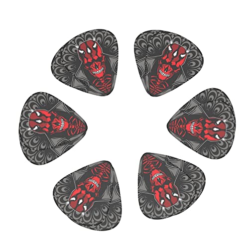 Lot de 12 médiators de guitare avec tête de mort rouge et diables pour guitare électrique, basse, acoustique, cadeau pour les amateurs de guitare acoustique avec boîte - Les Beatles, Paul McCartney, John Lennon, RIngo Starr, George Harrison Lot de 12 médiators de guitare avec tête de mort rouge et diables pour guitare électrique, basse, acoustique, cadeau pour les amateurs de guitare acoustique avec boîte – Image 3