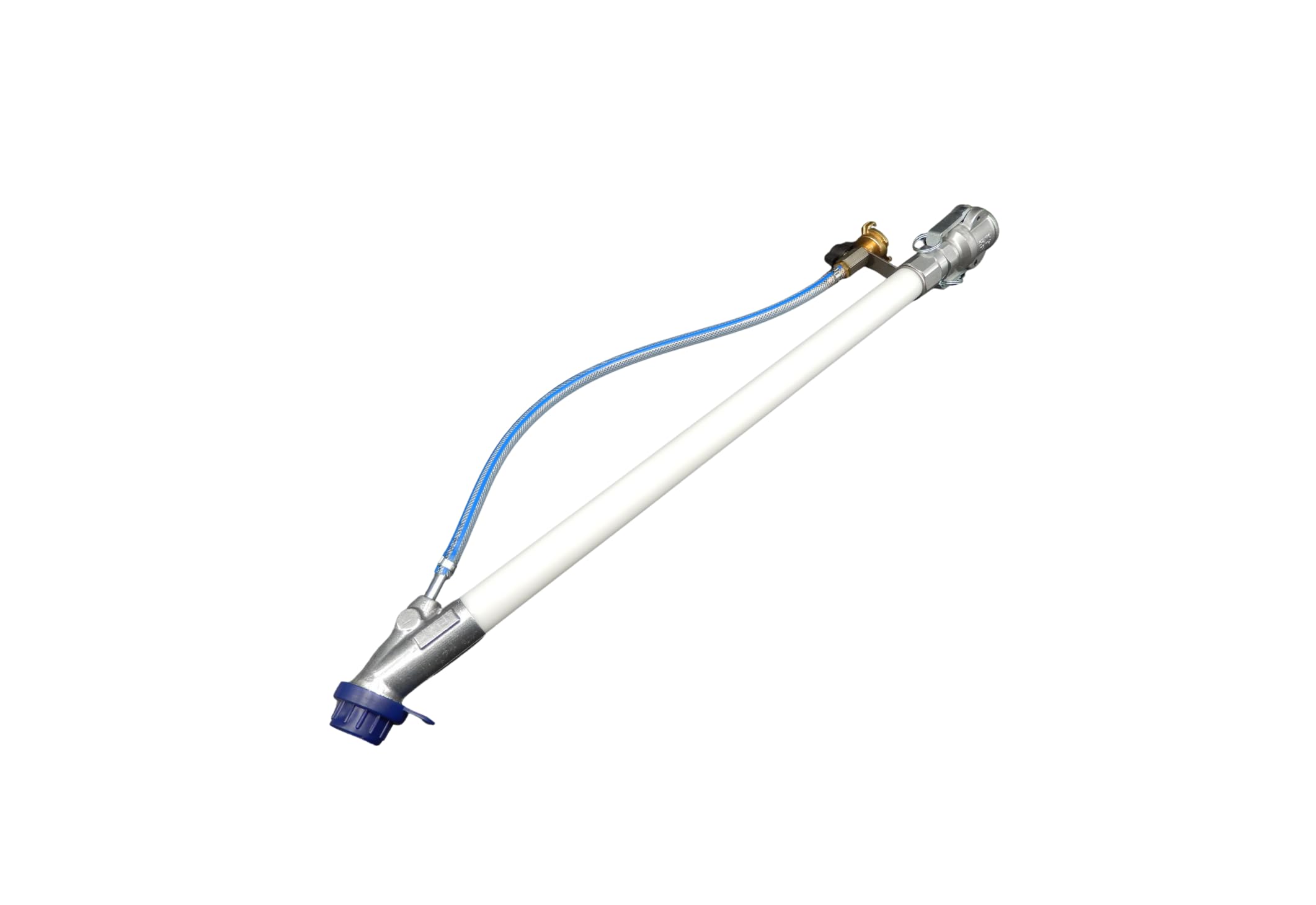 STOCK-PlasterOne® Feinputzgerät Spritzgerät drehbar 100 cm (Gesamtlänge) – für Putzmaschinen wie PFT G4 – mit 14mm Feinputzdüse konisch – inkl. Alu-Kupplung – robust & anschlussfertig