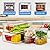 JollyPack 14 Pack Fridge Organizers, Refrigerator Organizer Bins with Lids, BPA Free Stackable Fruit Storage Containers for Fridge, Vegetables, Food and Drinks