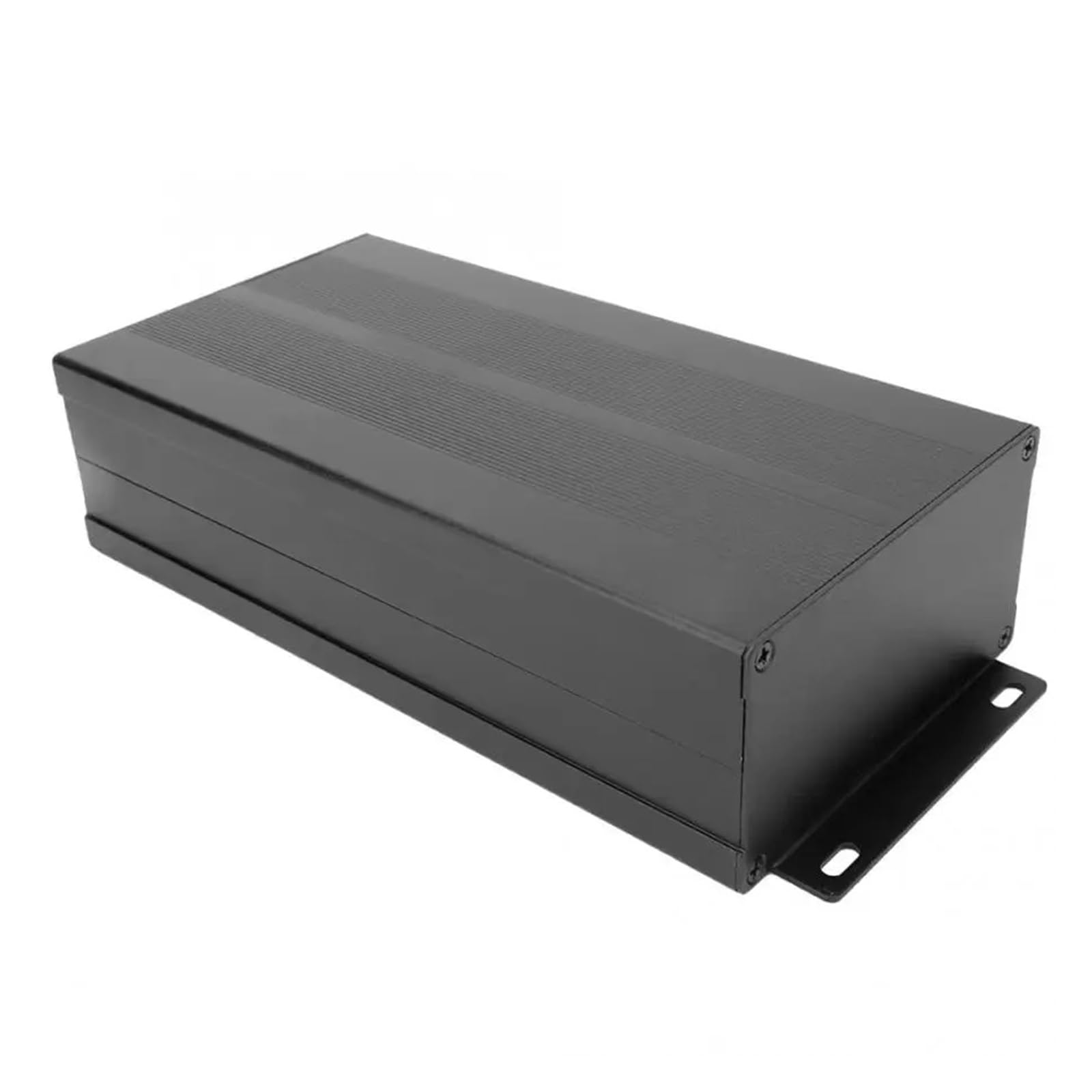 Aluminium-Anschlussdose, Abzweigdose, schwarzes Metallgehäuse, elektronisches Gehäuse, Leiterplatte, Projektinstrument, Verstärkergehäuse, 556 x 200 mm (sandschwarz)