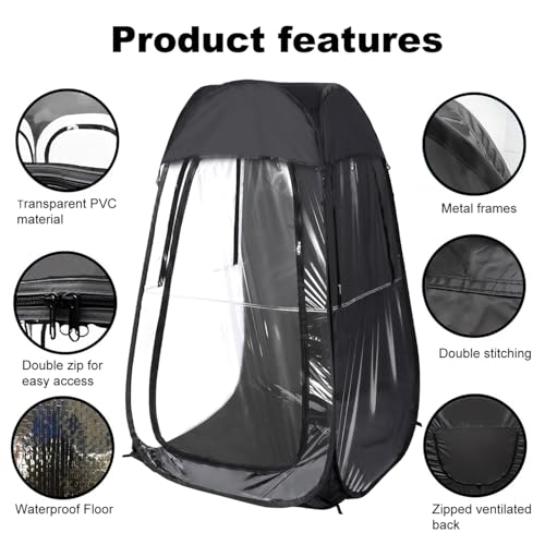 Geelife Carpa Deportiva Portátil Pop Up Negra miniatura 3