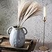 Kimdio Ceramic Vase with 2 Handles, Modern Farmhouse Grey Vase for Home Decor, Rustic Pottery Vase, Boho Decorative Terracotta for Flowers, Clay Pampas Grass Vases for Living Room Dining Table Shelves