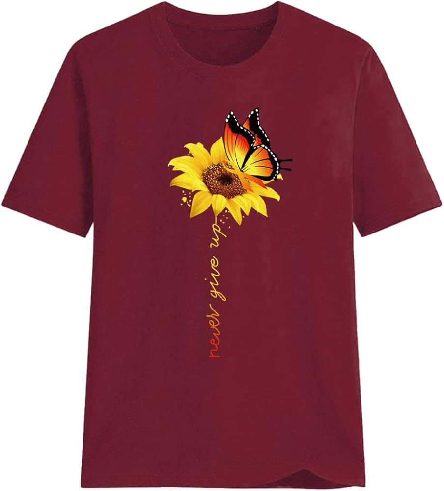 Never give up sunflower shirt Clearance