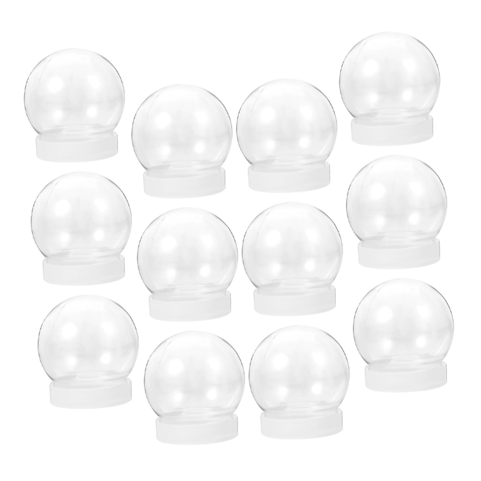 Globo de nieve de plástico transparente para bricolaje LOLIPPYY, kit de 12 esferas de 150ml