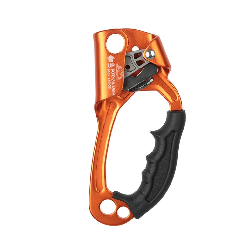 Ascensor de Escalada Manual para Exteriores con Agujeros para Colgar, Equipo de rapel, Abrazadera Cuerda 8-12mm para mochilero Trabajo