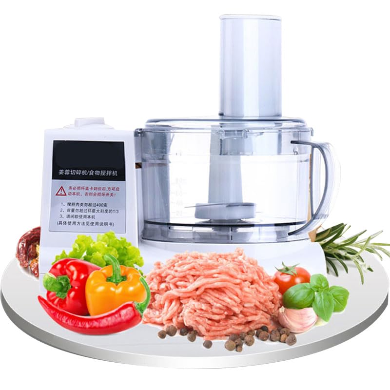 500W Elektrischer Mini-Lebensmittelzerkleinerer für Knoblauch, Ingwer, Chili - Hacken, Scheiben, Würfeln, Zerkleinern, Hacken, kleiner Gemüseprozessor für das tägliche Kochen