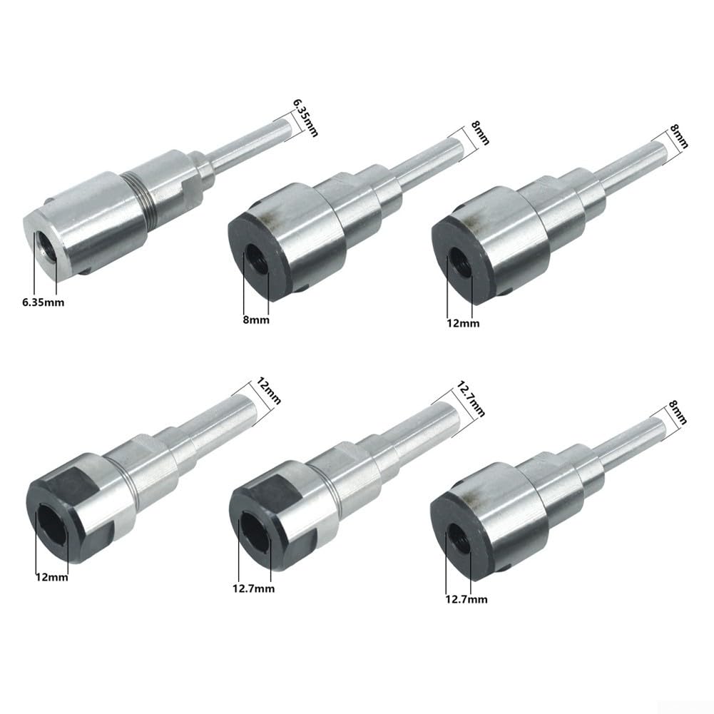 Asta di prolunga per fresa per fresatura e incisione (12,7 mm) compatibile con codoli di dimensioni comuni per l'uso nella lavorazione del legno, rifilatura, fresatura e incisione