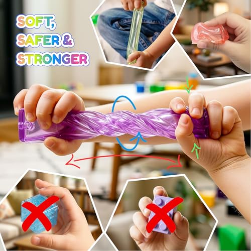 Image of 33PCS Soft Sensory Building Blocks for Toddlers, House Garden Gummy Bloc | Preschool Educational Creative Play, Montessori Squeezable, Stretchable Early Learning Construction Playset, Puzzle Blocks