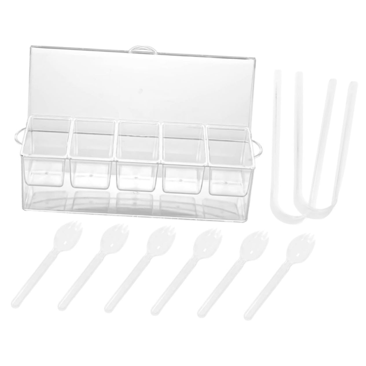 Contenitori per Spezie in Plastica Riutilizzabile Scatole per Cucina Contenitori per Condimenti Semplici Barattoli per Spezie Trasparenti con Coperchio Forniture da Cucina