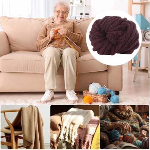Almohadas de felpilla sin agujas con hilo suave de tejer 5