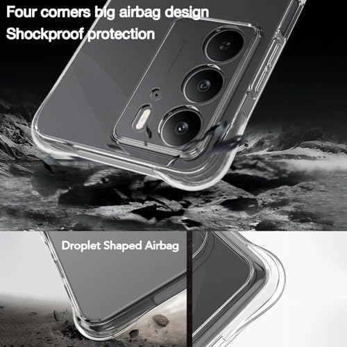 Image of REALCASE Silicone Realme C75 5G Back Cover Case, Scratch Resistant Protective Crystal Clear Transparent Shock Proof Bumper Back Cover Case for Realme C75 5G
