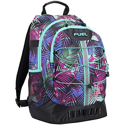 Fuel Terra Sport Mochila Escolar espaciosa con elástico Frontal  Turquesa Negro Estampado