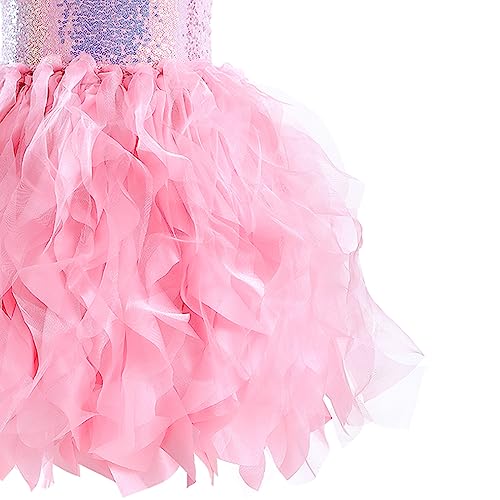 Tutu Dress for Girls Sequin Layered Tulle Tutu Skirt with 4-10 Years Princess Dresses for Toddler Girls4