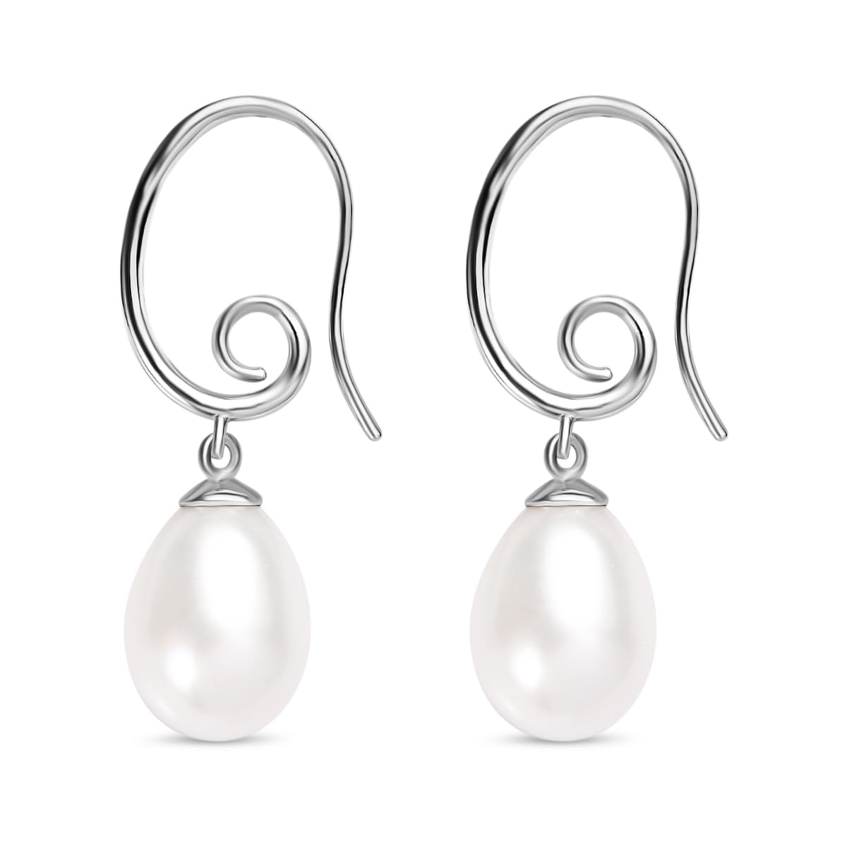 Ornate Jewels 925 Silver Real Freshwater Pearl Hook Drop Earrings for Women and Girls | With Certificate of Authenticity & 925 Stamp | Life-time Warranty* (B085TGYG61) Amazon Price History, Amazon Price Tracker