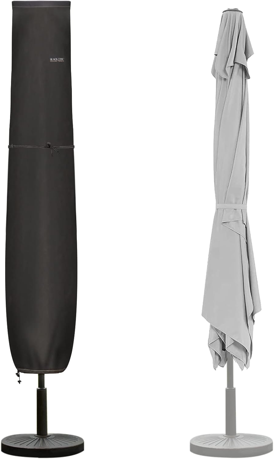 Aoutric Funda Sombrilla de Jardín Impermeable 190 cm, Funda Parasol de Patio Terraza Exterior Climatewächter Tecnología Resistente a La Intemperie -Palma Co.