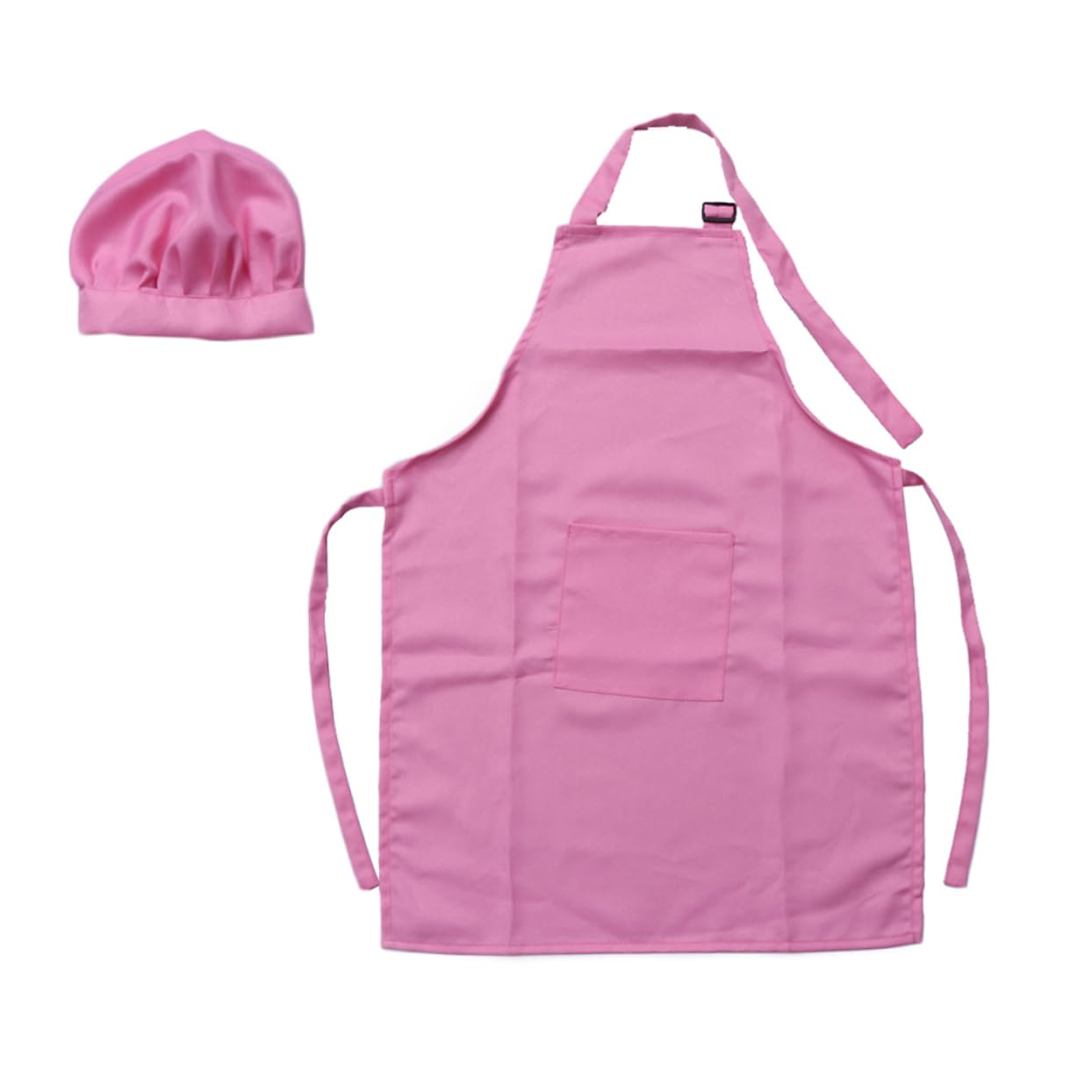 BESTonZON 6piezas Delantal y Gorro Para Juego Completo De Cocina y Repostería Grande Color Rosa