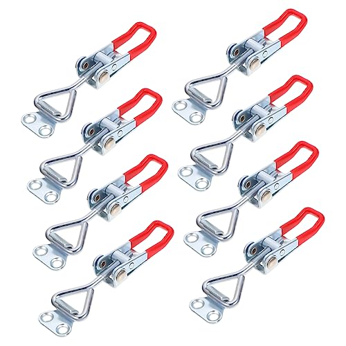 Mipcase 8 Pcs Metal Toggle Clamp Latch for Box Case Locking Clamp Iron Material Quick Release Easy to Install