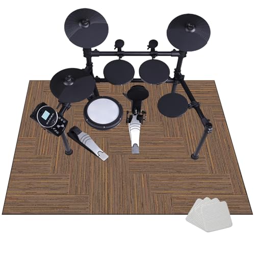 JaevKwzy Alfombrillas Insonorizada Antideslizantes Alfombra Bateria Alfombras Acusticas Electronica Alfombra para Bateria Acustica Alfombras De Batería Acústico Tapete de Tambor 120 x 80 cm