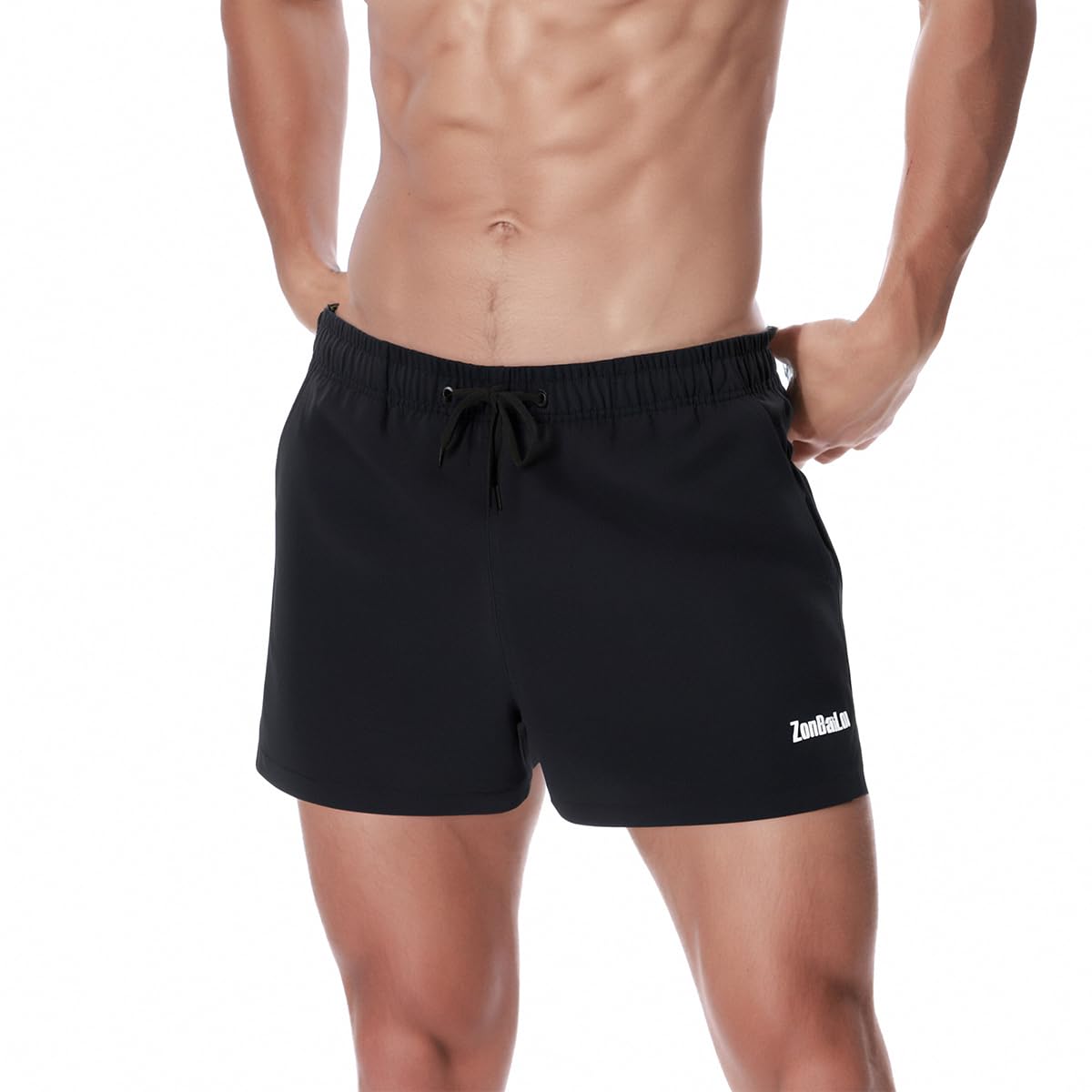 Mens Sport Shorts with Pockets and Elastic Waistband Activewear Workout Shorts for Men