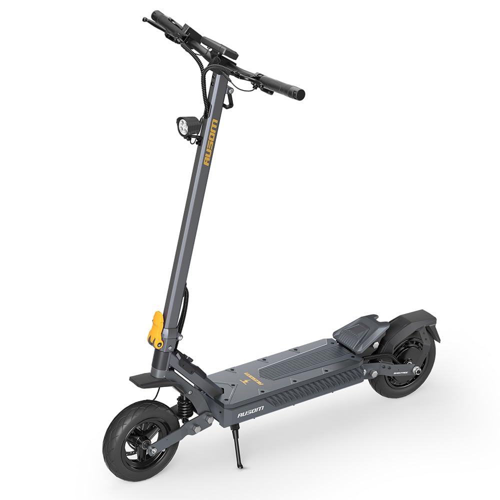 AUSOM Gosoul 2/Gosoul 2 Pro E Scooter, Offroad-Elektroroller mit ShocFree-Federung, 70/90km Reichweite,10 Zoll Tubeless Reifen, E-ABS+Doppelscheibenbremsen