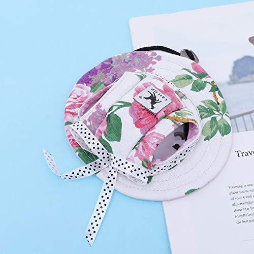 Winomo Round Brim Pet Cap Pet Mesh Porous Sun Cap With Ear Holes For Small Dogs (S 4.33 X 12.6 X 3.94 Inches) #TOP3