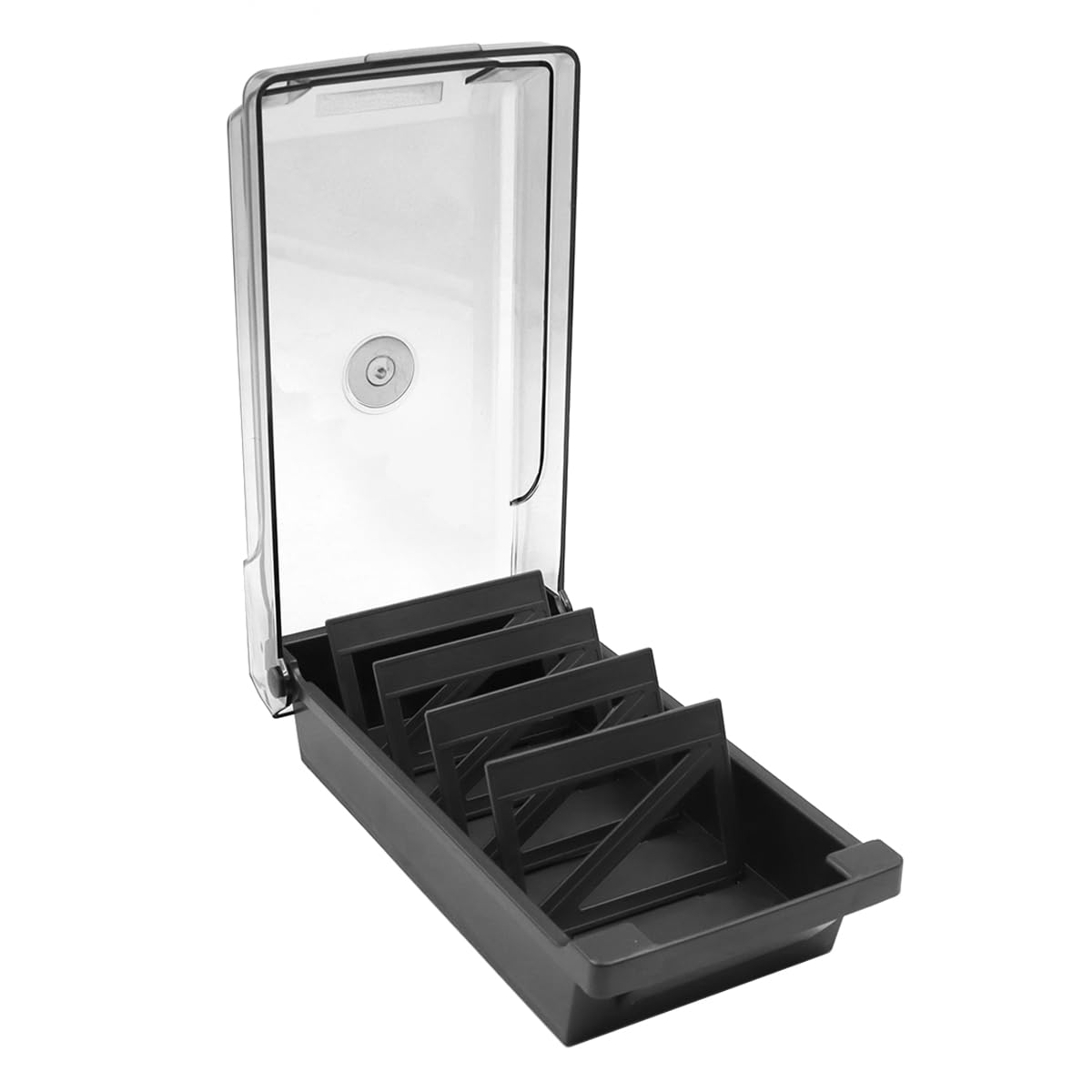 POFET Card Holder With Divider And Index TAB, 500 Card Holder, Desktop Card Holder, Index Card Holder, Card Holder,Gray