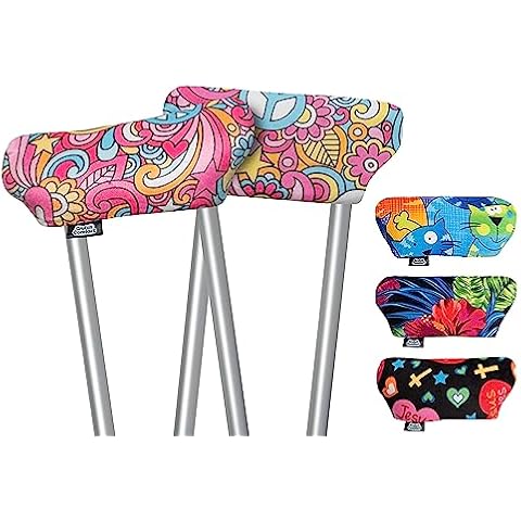 Crutch Comfort Special Edition Universal Crutch Underarm Pad Covers (Peace) Cover