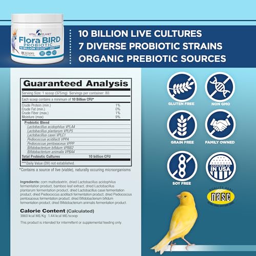 Vital Planet 13000 Flora Bird Probiotic Powder Supplement thumb #1