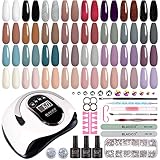 Esmalte semipermanentes de 32 colores: es saludable, sin olor, brillante y no contiene ingredientes irritantes o adhesivos que pueden causar daños en las uñas. La serie de esmaltes de Esmalte Semipermanente dura más de 21 días si se aplica adecuadamente, con Brillo perfecto durante toda la aplicación. Decoración bien seleccionada de diamantes de imitación para uñas. Infinitas posibilidades de decoración de uñas en este kit. Obtén la diversión de bricolaje.