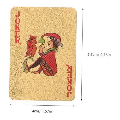 FRCOLOR Mini Pokerkarten Lernspielzeug Goldfolie Miniatur Spielkarten Handlich Leicht Kompakt Fördert Feinmotorik und Kommunikation Robust Langlebig als – Bild 3