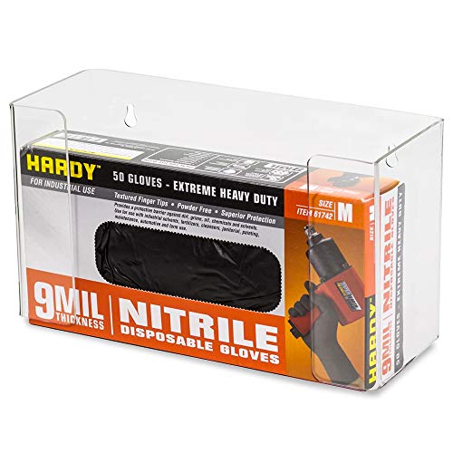 Creechwa - Dispensador de máscara transparente para pared flotante para guantes, soporte para dispensador (23,9 x 14,5 x 8,4 cm), transparente