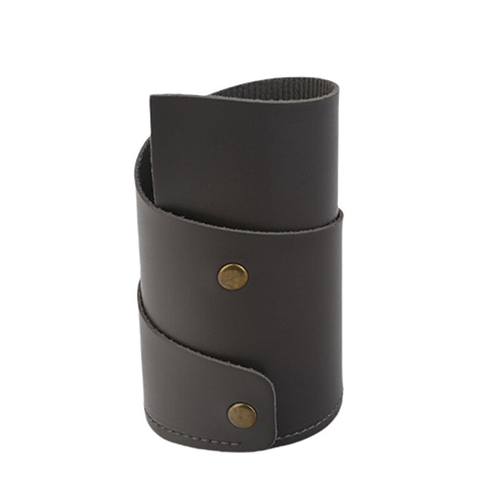 sodeber Multifunctional Desktop Pen Organizers Leather Cup Storage Container Makeup Brush Tabletop Pencil Cup Leather Desk for