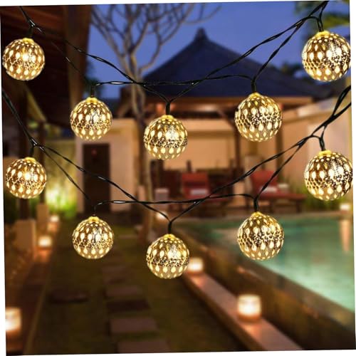 Obelunrp Luces de hadas, 30 LED, 8 modos, luces navideñas vintage con energía solar para dormitorio, sala de estar, boda, Navidad, fiesta, hogar, decoración navideña