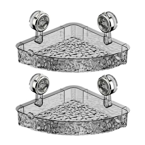 Estante de ducha esquinero multifuncional con ventosas, sin taladro, estante de almacenamiento triangular para baño y cocina, solución de ahorro de espacio