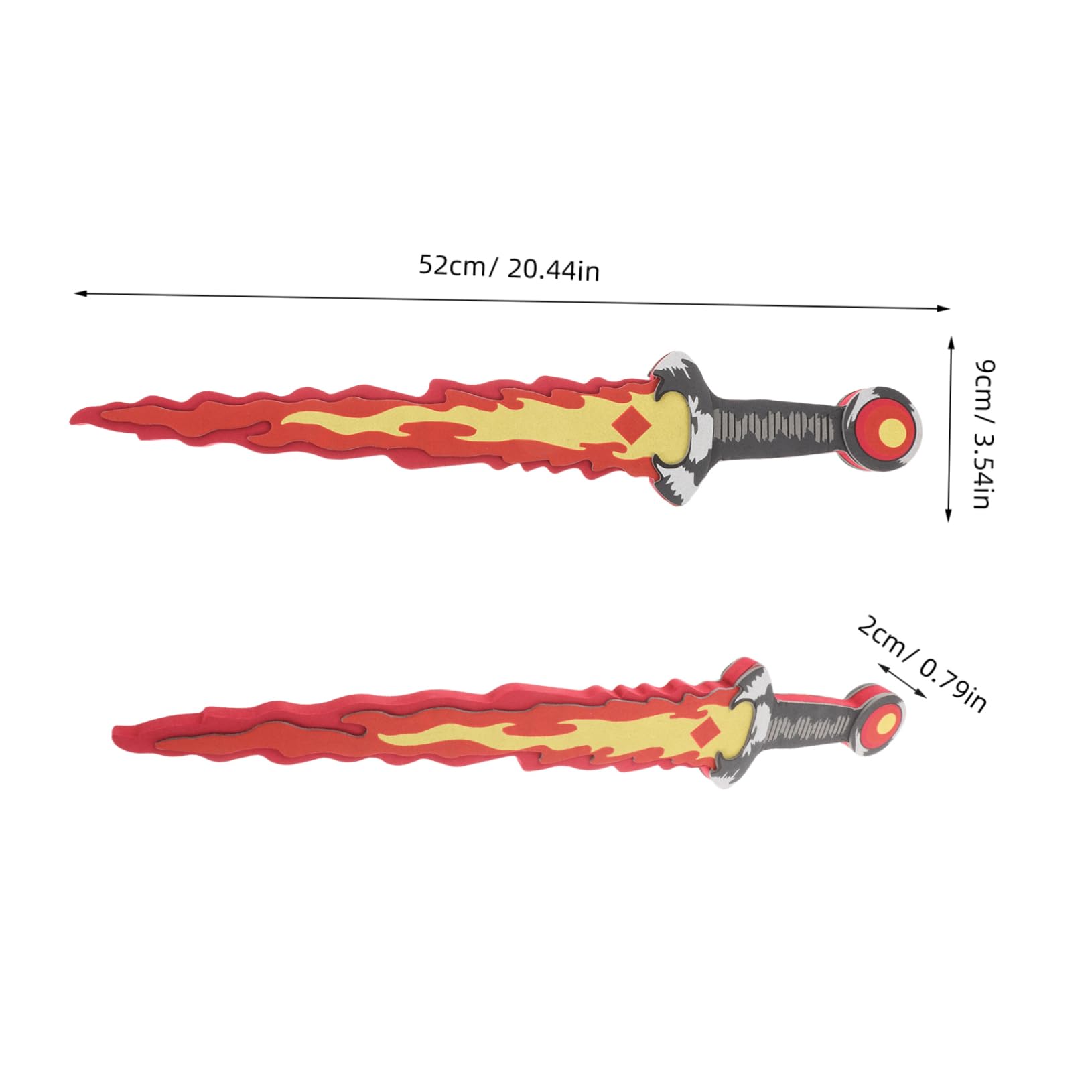 HONMEET Foam Outdoor Colorful Cosplay Knight for The Fake Fencing Swords Party Supplies Link Sword Prop Training Sword Kindergarten Performance Prop